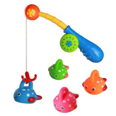 China Wholesale Game Bath Bath Fishing Net Playing Bath Set Toy for Baby Kid juguetes de bano juego de pesca educativos for sale