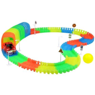 China Safety Electric Car Glow Race Track with Tunnel Ignition Car Track Set Educational Toy Juguetes educativos for sale