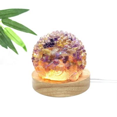 China China Wholesale USB Gemstone Lighting Natural Crystal Color Night Light Home Decorative Lamp for sale