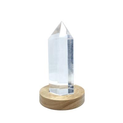 China China Wholesale Six Color Crystal Night Light USB Prism Lighting Natural Home Decoration Lamps for sale