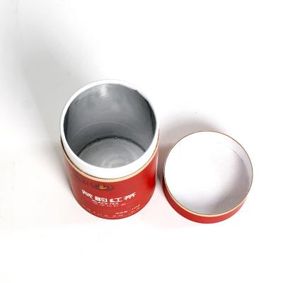 China Receclyed Material Customized Food Grade Aluminum Foil Tea Material Inner Paper Cans Coffee Chocolate Round Tube Packaging Box for sale