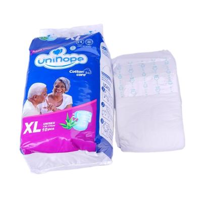 China Unihope super absorption soft Nappies Adult diapers Manufacturer for sale