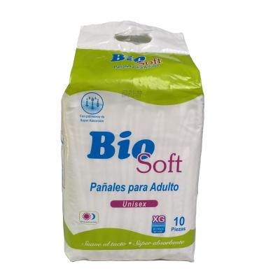 China Disposable Fluff Pulp Adult Overnight Diaper Super Absorbent Soft Breathable zu verkaufen