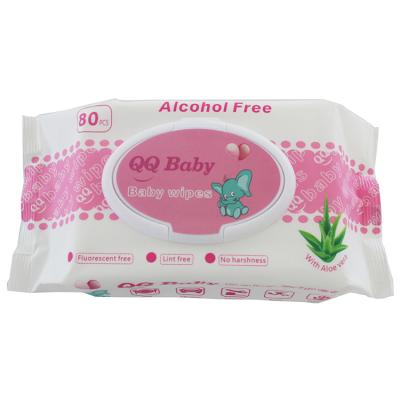 China Whosale OEM Brand Baby wet wipes Manufacturer with Aloe/black tea scent or perfume free for sale