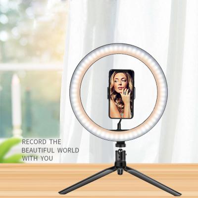 China 10 Inch 26cm Desktop Ring Light Selfie LED Ring Light with Tripod Stand F-532F1 for sale