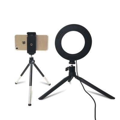 China ABS+PC+alloy Dimmable LED Ring Light Photographic Fill Light 8w 5100k 6 Inch For Makeup Youtube Live for sale