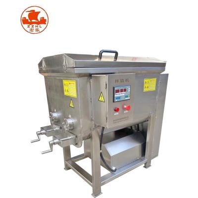 China 80KG Weight Stainless Steel Vacuum Sausage Meat Mixer for Blending and Vacuum Stuffing for sale