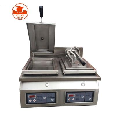 China Dumpling Frying Electric Automatic Gyoza Frying Machine for Commercial Samosa Empanada for sale