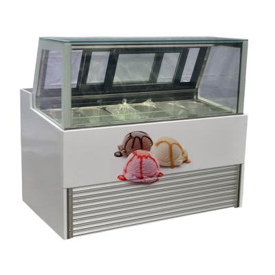 China Sistema de refrigeración por aire Exhibición profesional de helados Congelador Torta Refrigerador Vitrina en venta