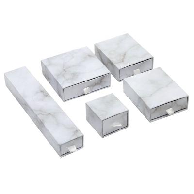 China Wholesale Custom Recyclable Logo Rigid Marble Jewelry Packaging Rigid Paper Cardboard Box for sale