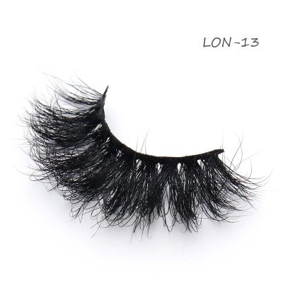 Chine Type Sibérien Mink Fur Lashes, pleines mèches de groupe de bande de 25mm à vendre