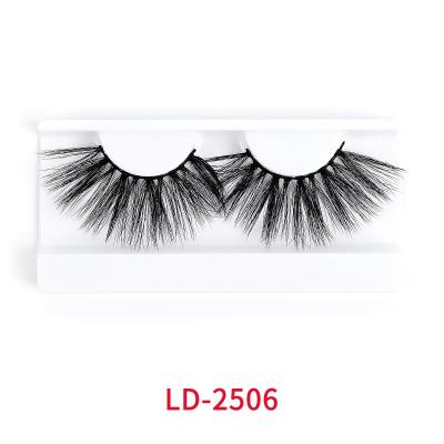 Chine Faux Mink Lashes With de la fibre 25mm de 3D PBT 4 paires d'emballage à vendre