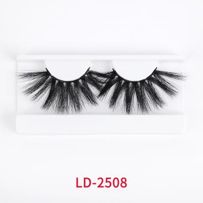 Chine 3D bandes effilées de coton de Mink Lashes Hypoallergenic With Black de Faux du volume 25mm à vendre