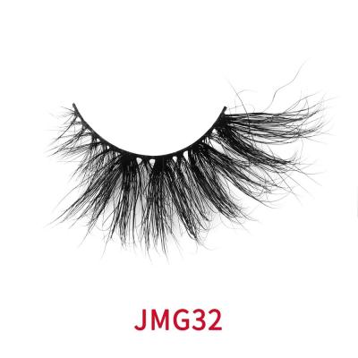 Chine 25mm pelucheux noirs naturels Mink Lashes, 5D Mink Lashes faite main à vendre