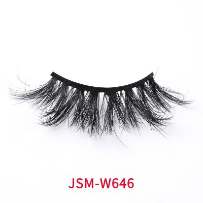 China 3D falsa Mink Lashes mullida, latigazos 20m m individuales negros naturales en venta