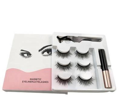 Chine Mèches magnétiques d'eye-liner liquide réutilisable, cils magnétiques de 16mm faux à vendre