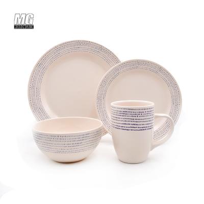 China Wholesale Disposable Stoneware Pad Printing Dinner Set Western Dinnerware Set Ceramic Dishes Sets Dinnerware for sale