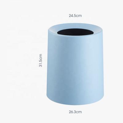 China Durable Oval Type Single Viable Bathroom Corner Waste Bin Suit Trash Can Waste Press Bins Double for sale