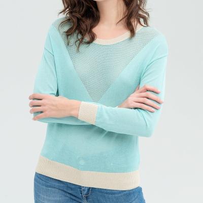 China Custom Anti-wrinkle Women Knit Top Summer V-Neck See Sweater Outnet Girl Women Sweaters for sale