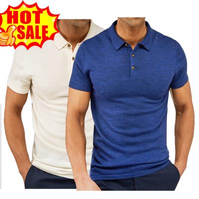 China Wholesale Anti Shrink Plain Golf Polo Shirt Embroidered Soft Pima Cotton Men Plus Size Knit Tees Custom Logo For Men Polo Shirt for sale