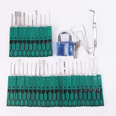 China Locksmith Supplies Civil Used 32Pcs Practice Lockpicking Skills Pick Locksmith Automatic Tools Lock Pick Set for sale