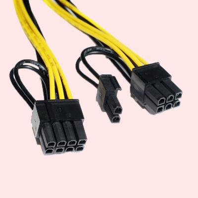 China Suqiao 6PIN Graphics Card to Double Computer 8PIN 6P Graphics Card Power Cord to 6+2 Power Cord One-in-Two Extension Cord Adapter for sale