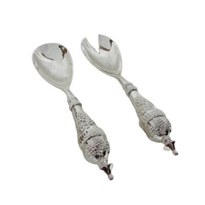 China Europe Zinc Alloy Spoon And Fork With Grape Handle Set for sale