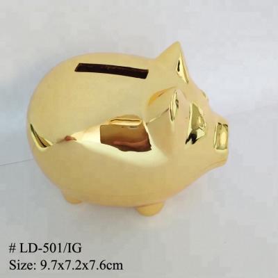 China Metal Gold Zinc Alloy Piggy Bank for sale