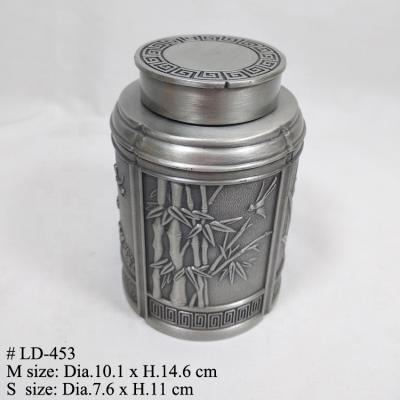 China China Exquisite Cylindrical Metal Tea Box for sale