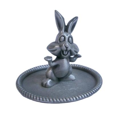 China Plated Pewter Europe Rabbit Ring Holder for sale