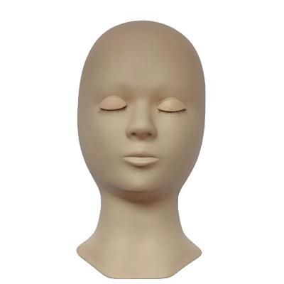 China Smooth Wholesale OEM 2022 Eyelash Mannequin Head VIinyl Get Mannequin Head for sale