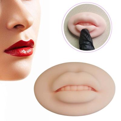 China Premium Realistic 3d Realistic Permanent Makeup Lip Practice Silicon Skin Open Lips Tattoo Lip Practice Skin For Practice for sale