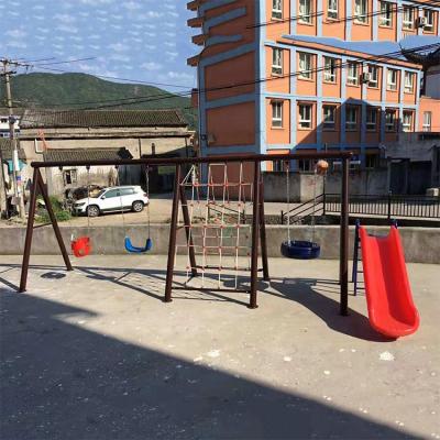 China Strong Playground Garden Children Outdoor Swing Set Slide For 3-10 Years for sale