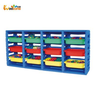 China China factory direct sale plastic / wooden toy display rack of kindergarten furniture for sale