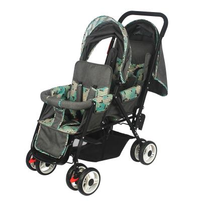 China Double Purpose Foldable Compact Pram Combos Detachable Twin Baby Stroller for sale