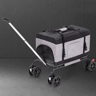 China Cat And Dog Bag Viable Go Out Portable Trolley Crate Large Capacity Pet Handbag Breathable Foldable Backpack for sale