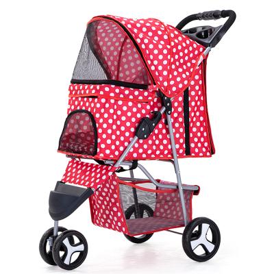 China Stroller Sustainable Tricycle Outdoor Cart Portable Pet Travel Cart For Cat Dog for sale