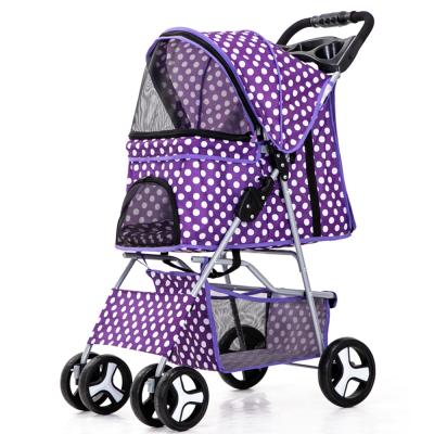 China Sustainable Luxury Folding Pet Stroller For Dog /Outdoor Dog Strollers Pet Trolley For Sale for sale