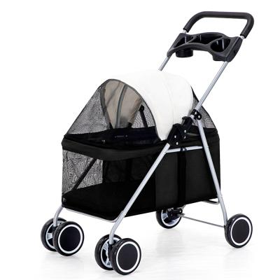 China Viable Wholesale Airline OEM Approved Detachable Portable Dog Cat Pet Carrier Travel Cart With Wheels for sale