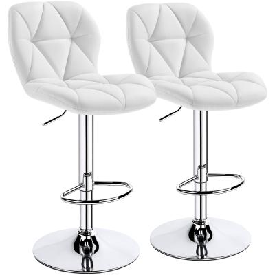 China Modern Bar Furniture ALINUNU Counter Stool with Backrest and Adjustable Height for sale