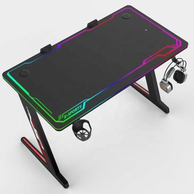 China Commercial Furniture Computer Table with RGB Lighting System and Adjustable Design for sale