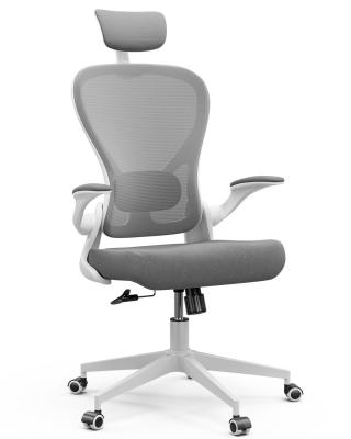 China Modern Swivel Chair with Flip-up Arms Metal Type metal Ergonomic Home Office Desk Chair for sale