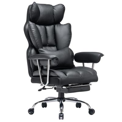 China Assurance Guaranteed of Modern PU Leather Computer Chair with Lumbar Support and Feet for sale