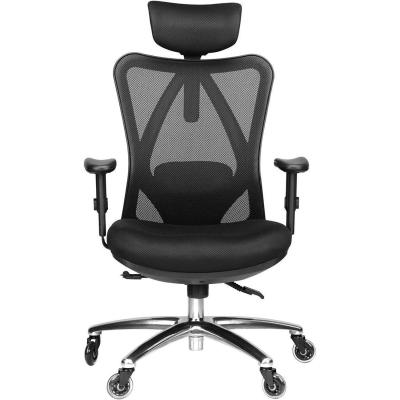 Chine Coussin d'assise épaissie fauteuil de bureau d'ordinateur à domicile ergonomique avec appuie-tête et accoudoirs lombaires à vendre