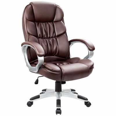 China Executive Office Chair with Adjustable Height High Back Computer Desk Chair PU Leather for sale