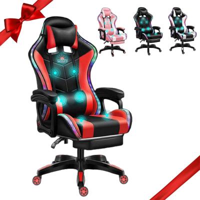 China Alloy Steel Swivel Chair ALINUNU PC Massage Gaming Chair with Speakers and Lumbar Pillow for sale