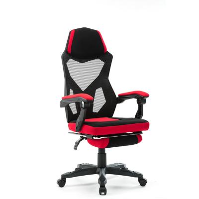 China Multi-function Revolving Computer Desk Chair with Footrest and Fabric Material for sale