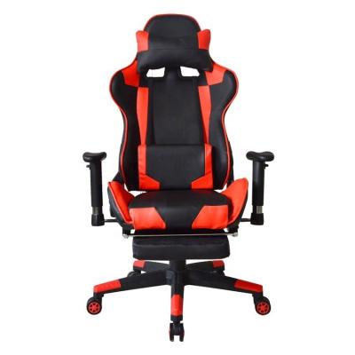 China Computer Gamer Modern Office Gaming Chair with Footrest and 2D Adjustable PU Armrests for sale