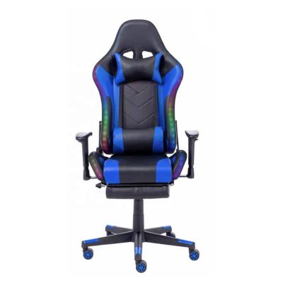 China Alturas de asiento 54cm Apoyo de brazo ajustable LED Light RGB Silla de juegos con logotipo personalizado en venta