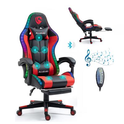 Κίνα Ρυθμίσιμο ύψος Armrest RGB LED Gaming Chair με στυλ γυρισμού μασάζ και ηχεία προς πώληση